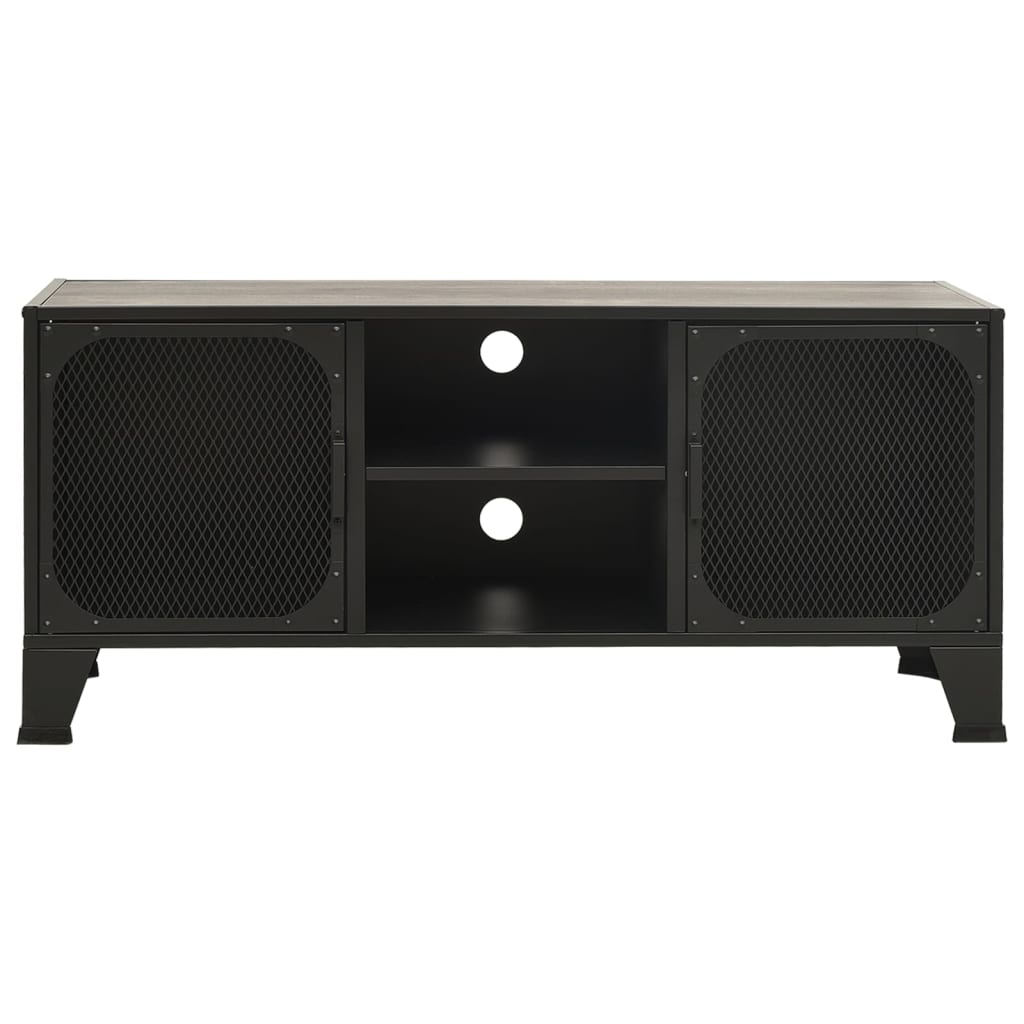 Meuble TV Gris 105x36x47 cm Métal et MDF - XIOS