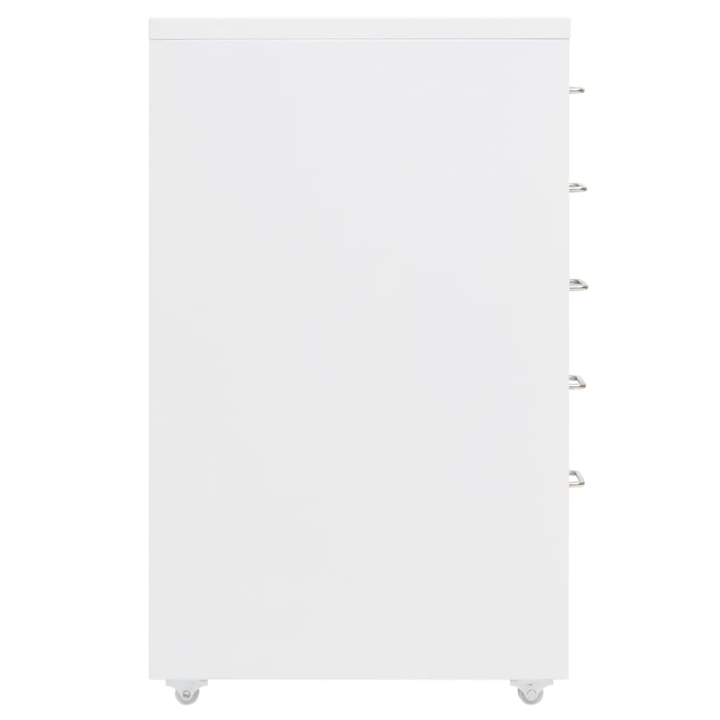 Classeur mobile Blanc 28x41x69 cm Métal Classeur à tiroirs vidaXL