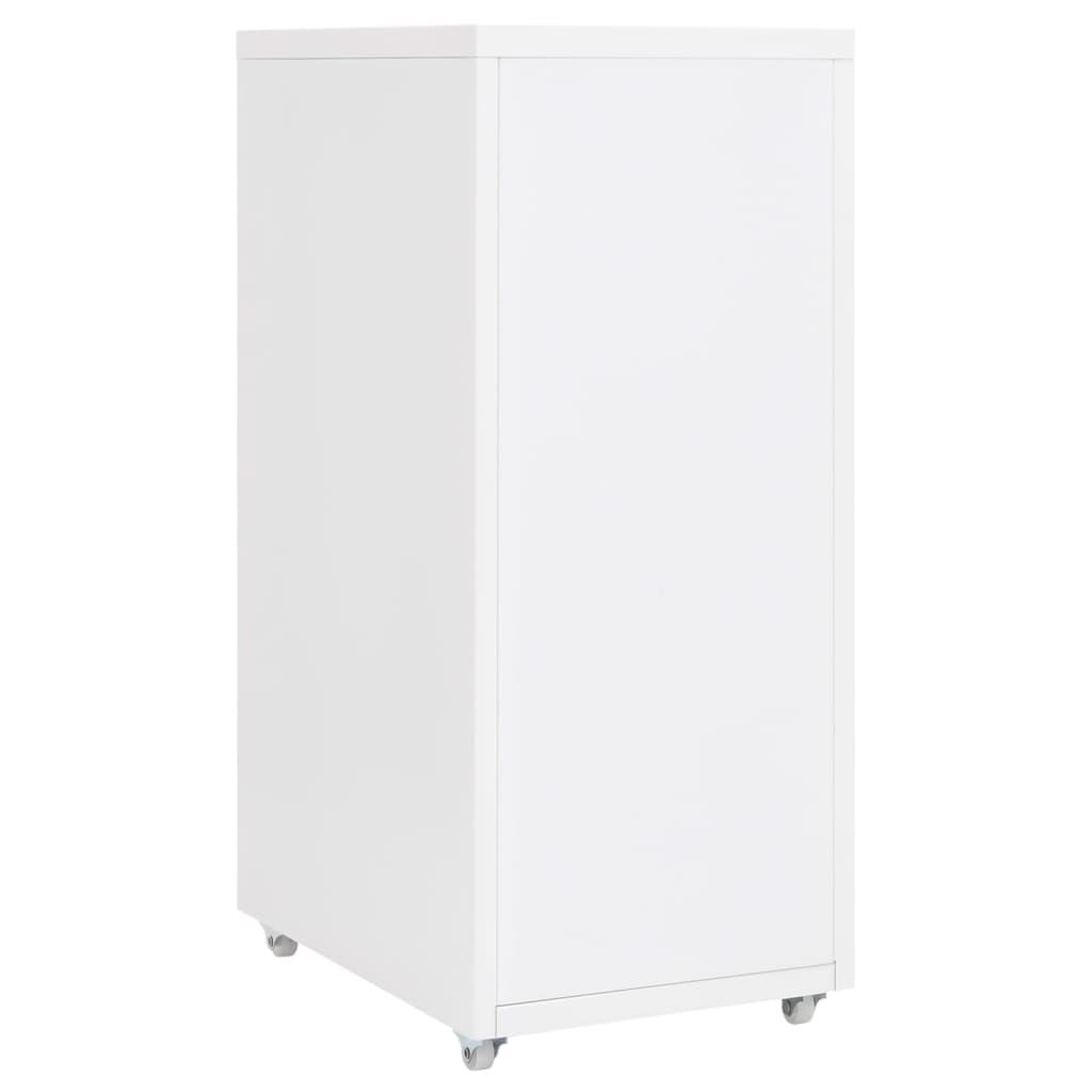 Classeur mobile Blanc 28x41x69 cm Métal Classeur à tiroirs vidaXL