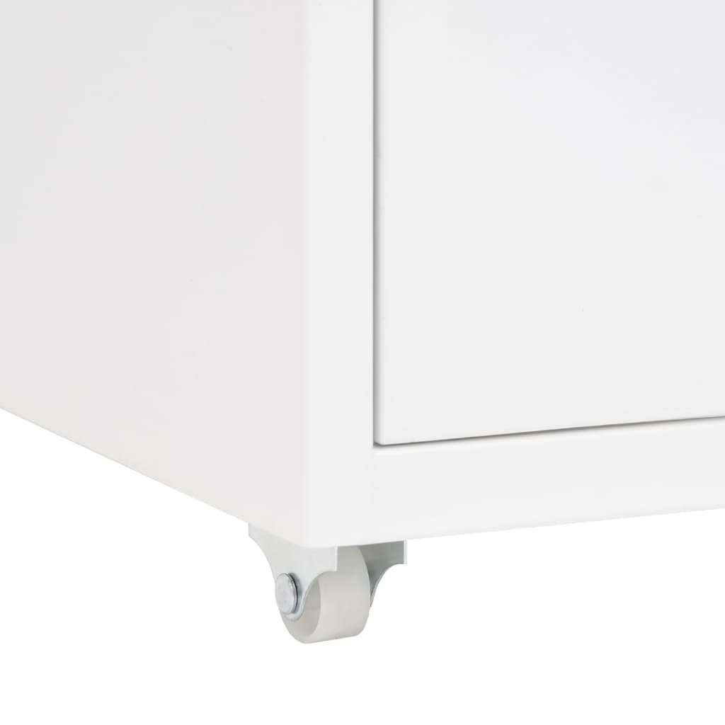 Classeur mobile Blanc 28x41x69 cm Métal Classeur à tiroirs vidaXL