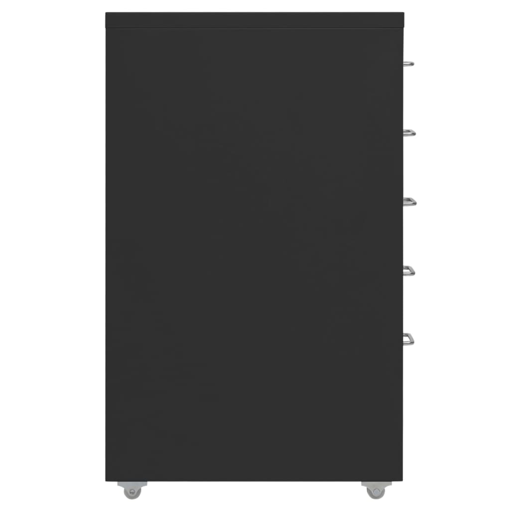 Classeur mobile Noir 28x41x69 cm Métal Classeur à tiroirs vidaXL