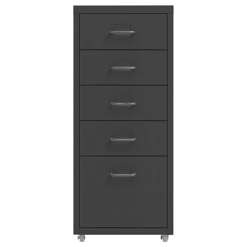 Classeur mobile Anthracite 28x41x69 cm Métal Classeur à tiroirs vidaXL