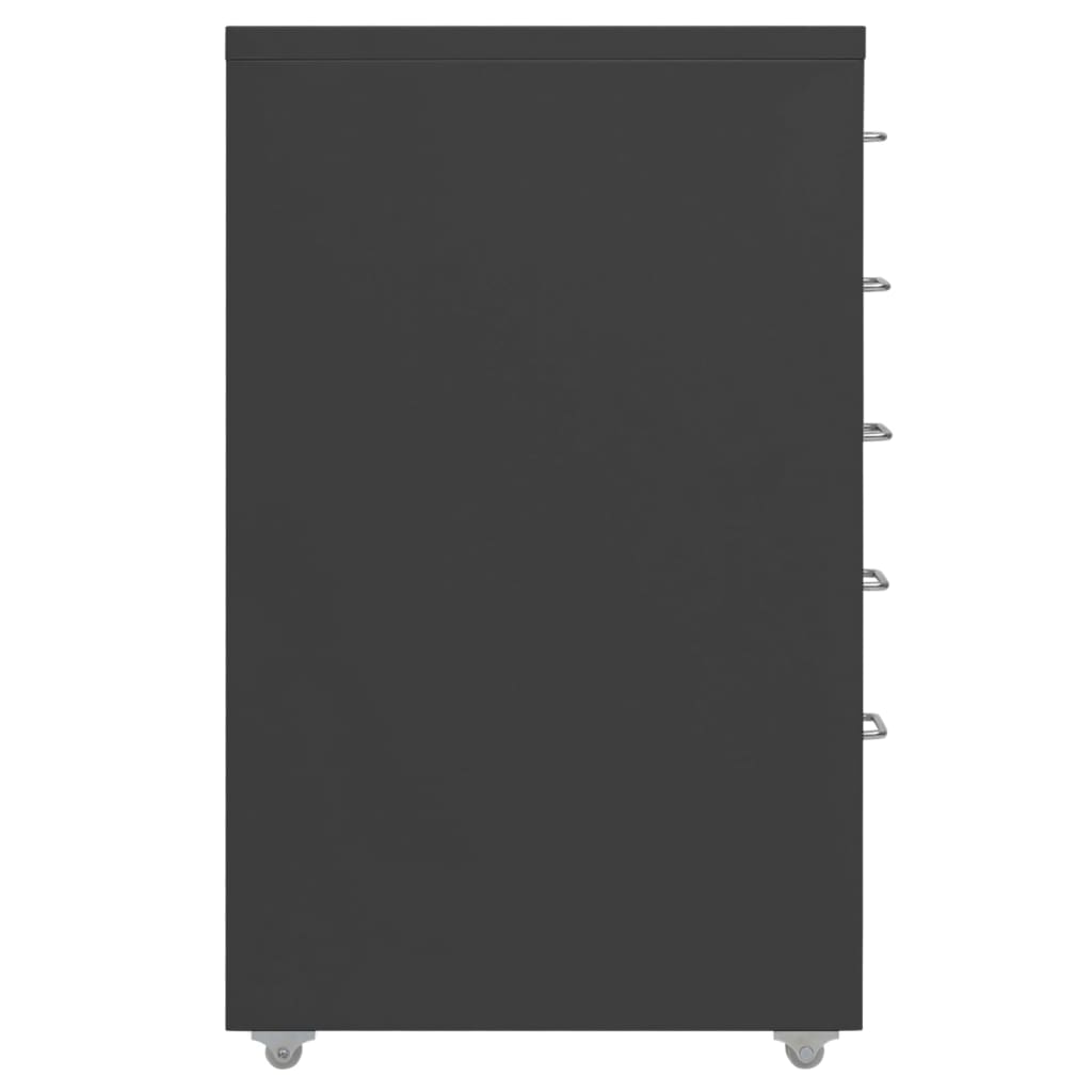 Classeur mobile Anthracite 28x41x69 cm Métal Classeur à tiroirs vidaXL