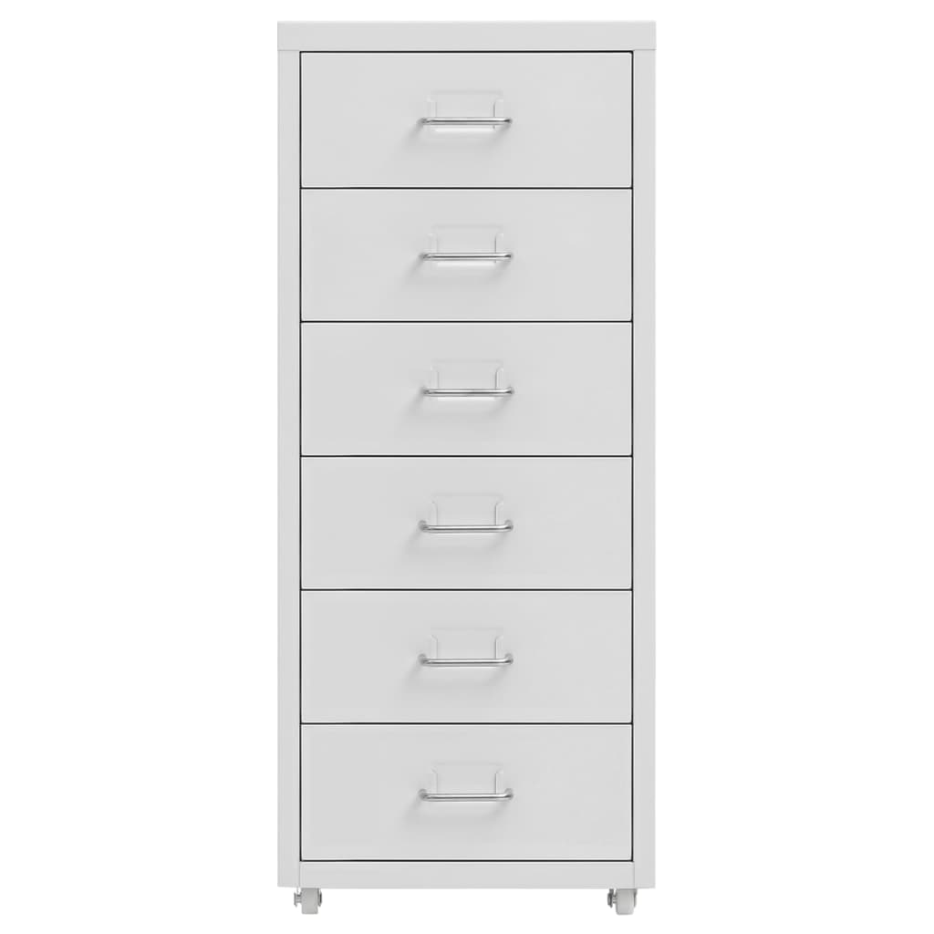 Classeur mobile Gris 28x41x69 cm Métal Classeur à tiroirs vidaXL