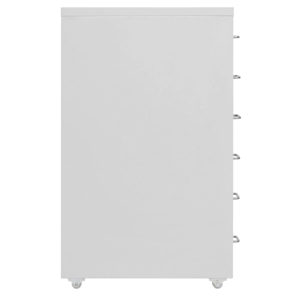 Classeur mobile Gris 28x41x69 cm Métal Classeur à tiroirs vidaXL
