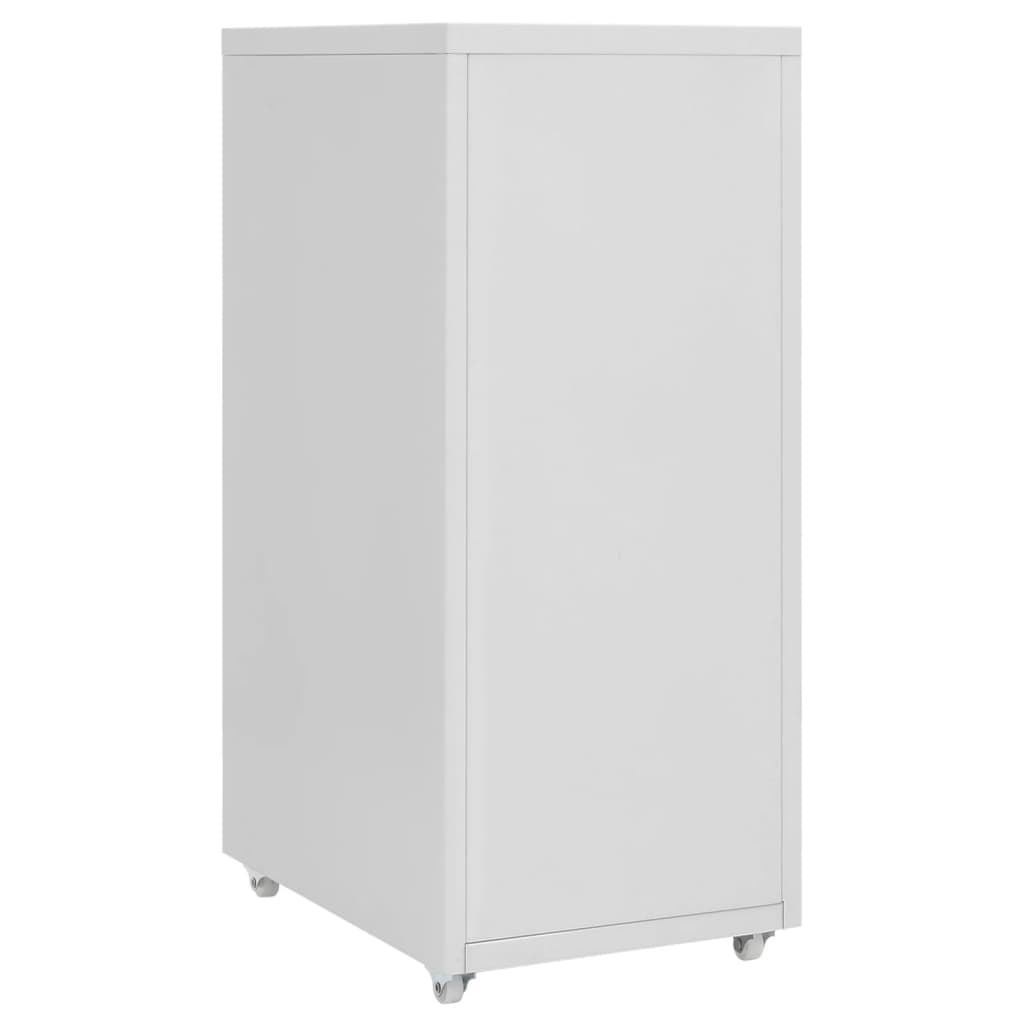 Classeur mobile Gris 28x41x69 cm Métal Classeur à tiroirs vidaXL