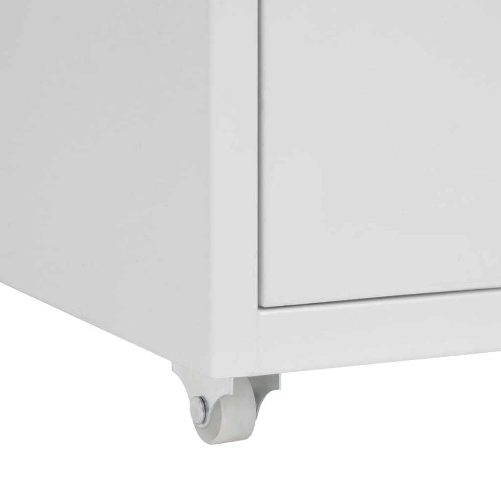 Classeur mobile Gris 28x41x69 cm Métal Classeur à tiroirs vidaXL