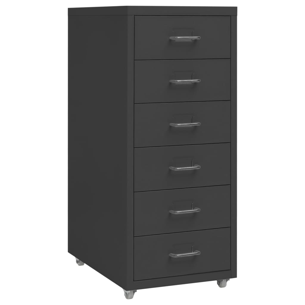 Classeur mobile Anthracite 28x41x69 cm Métal Classeur à tiroirs vidaXL