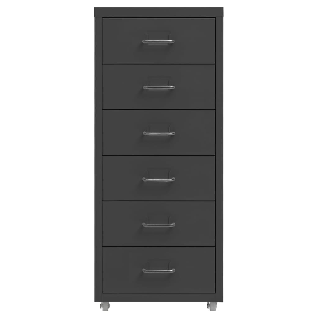 Classeur mobile Anthracite 28x41x69 cm Métal Classeur à tiroirs vidaXL
