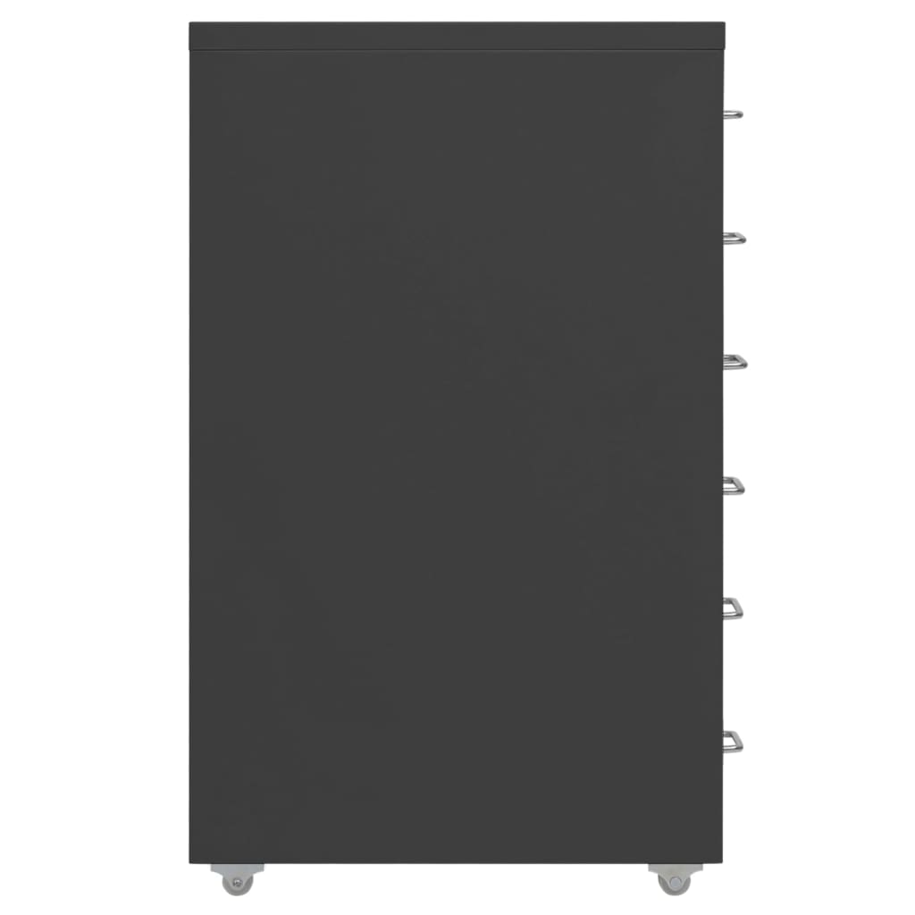 Classeur mobile Anthracite 28x41x69 cm Métal Classeur à tiroirs vidaXL