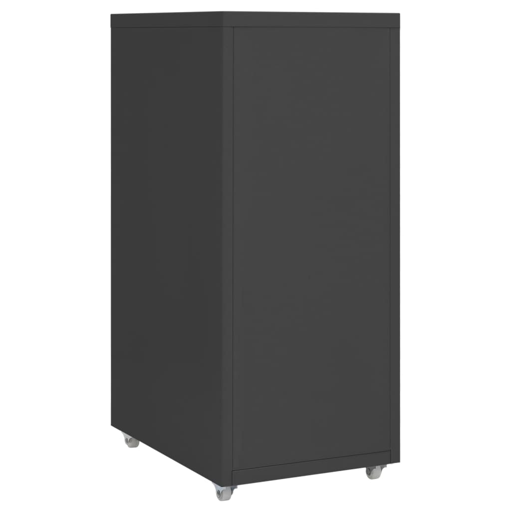 Classeur mobile Anthracite 28x41x69 cm Métal Classeur à tiroirs vidaXL