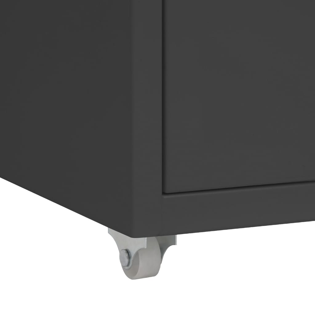 Classeur mobile Anthracite 28x41x69 cm Métal Classeur à tiroirs vidaXL