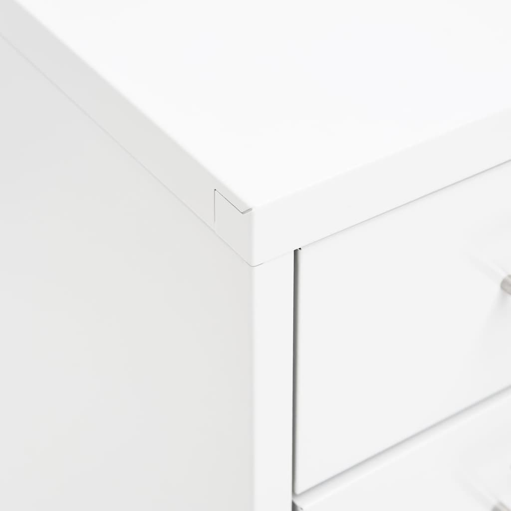 Classeur mobile Blanc 28x41x109 cm Métal Classeur à tiroirs vidaXL