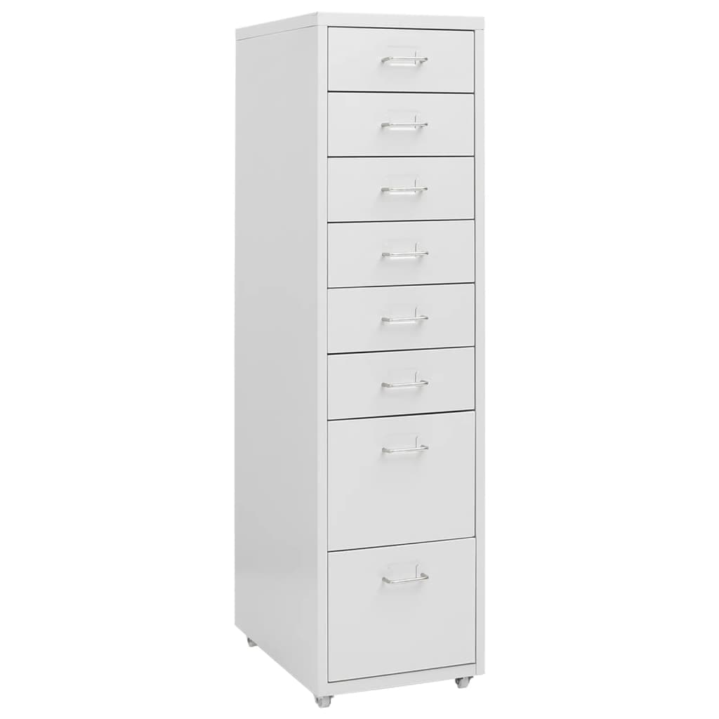 Classeur mobile Gris 28x41x109 cm Métal Classeur à tiroirs vidaXL