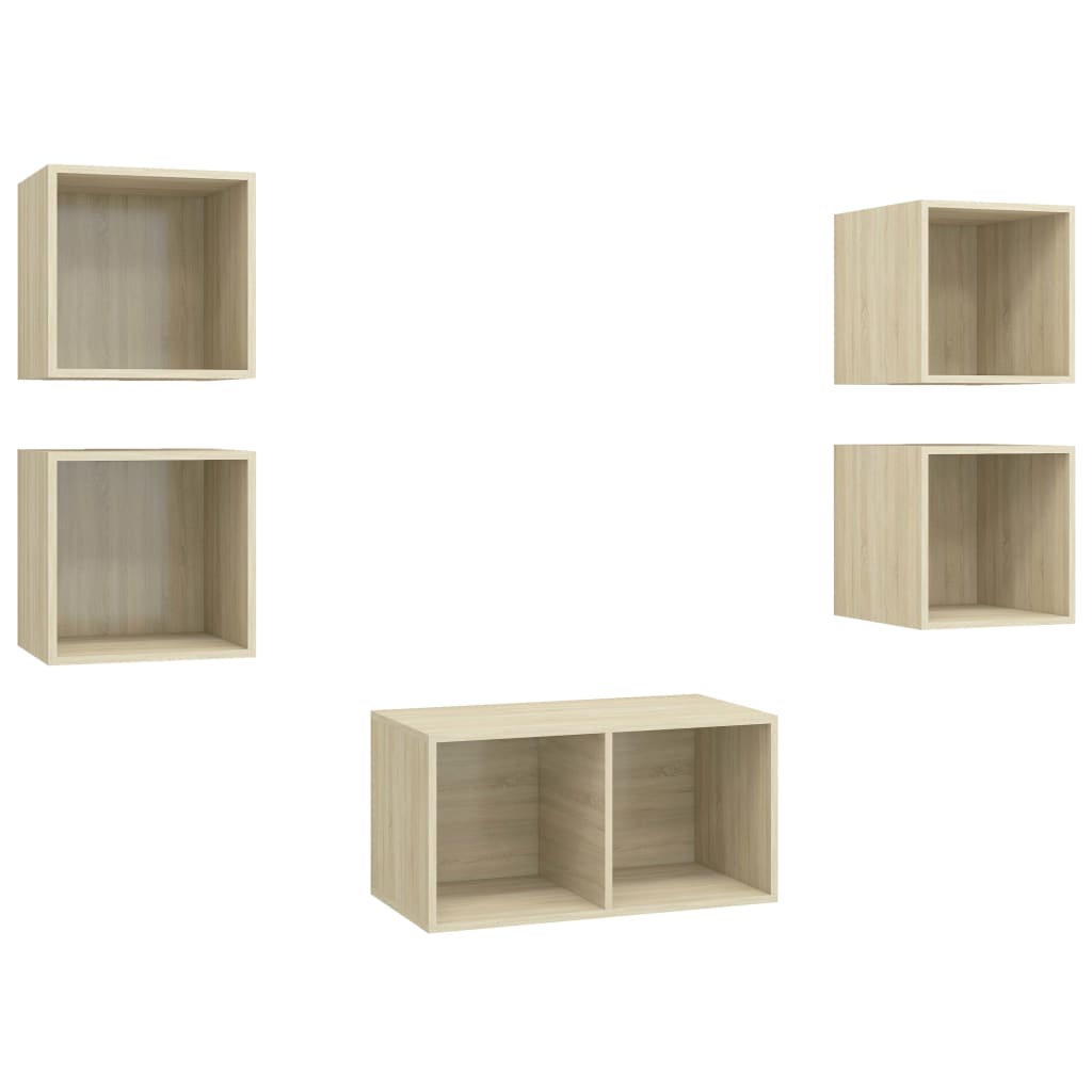 Ensemble de meubles TV 5 pcs Chêne sonoma Bois d'ingénierie - XIOS