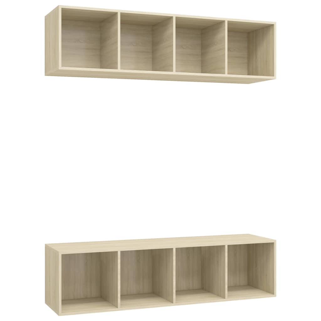 Meubles TV muraux 2 pcs Chêne sonoma Bois d'ingénierie - XIOS
