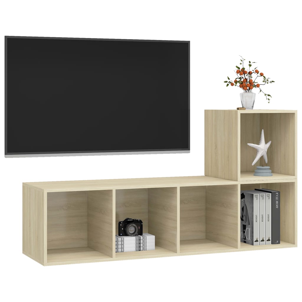 Ensemble de meubles TV 2 pcs Chêne sonoma Bois d'ingénierie - XIOS