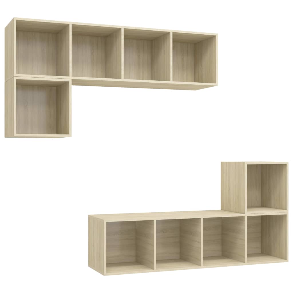 Ensemble de meubles TV 4 pcs Chêne sonoma Bois d'ingénierie - XIOS