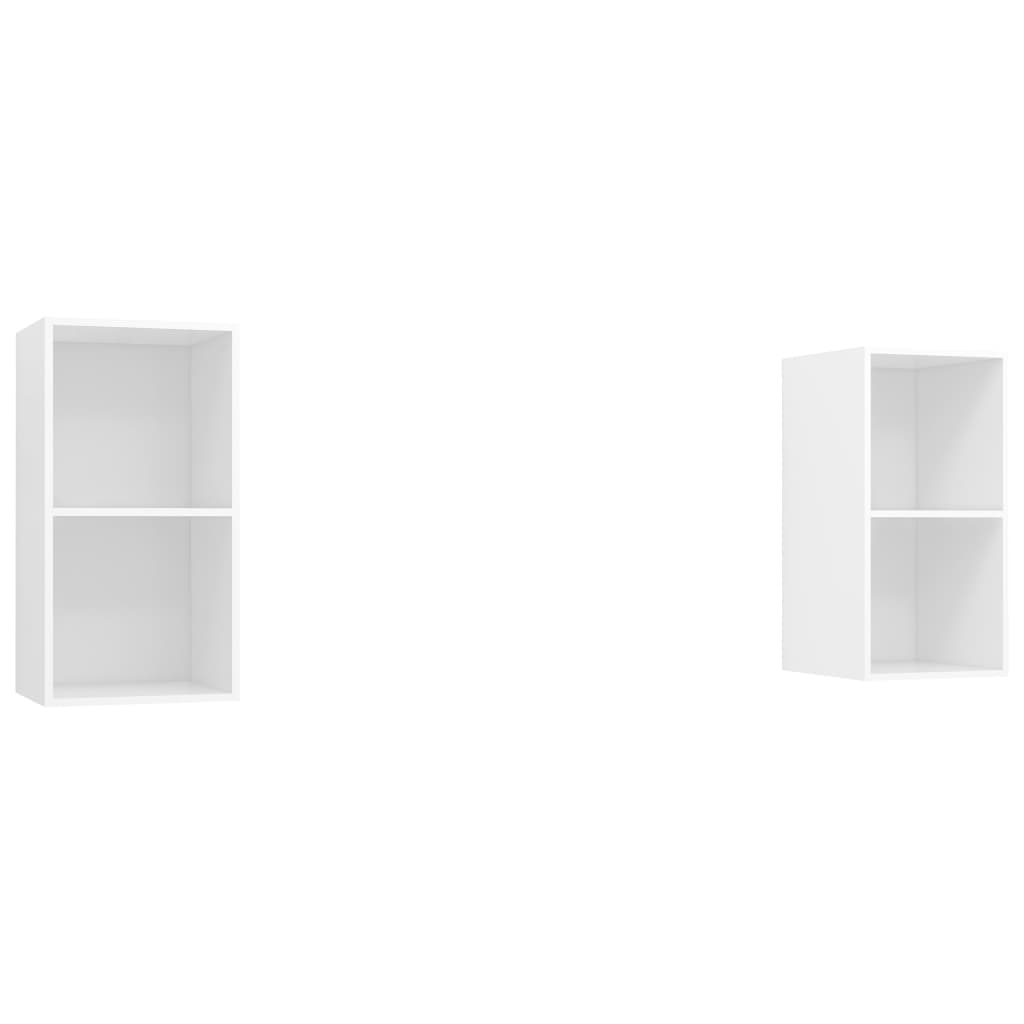 Meubles TV muraux 2 pcs Blanc Bois d'ingénierie - XIOS