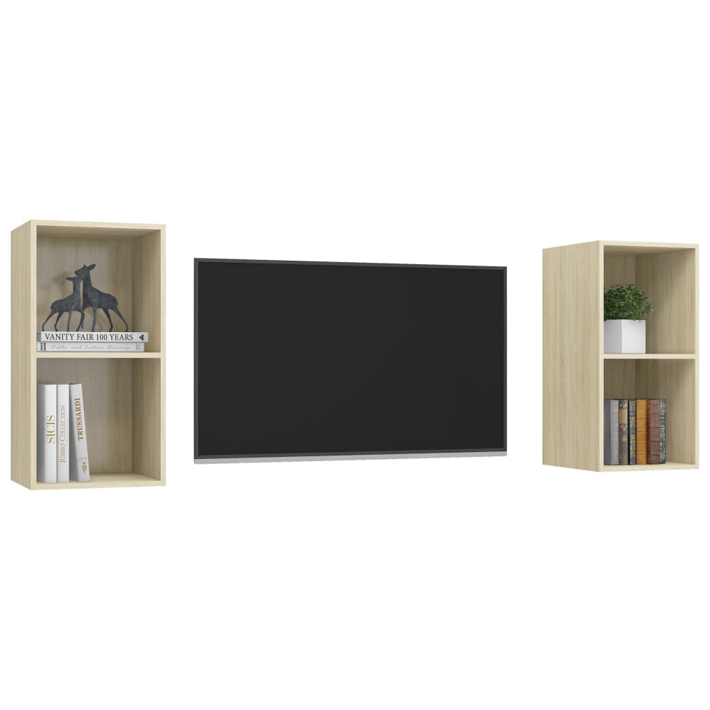 Meubles TV muraux 2 pcs Chêne sonoma Bois d'ingénierie - XIOS