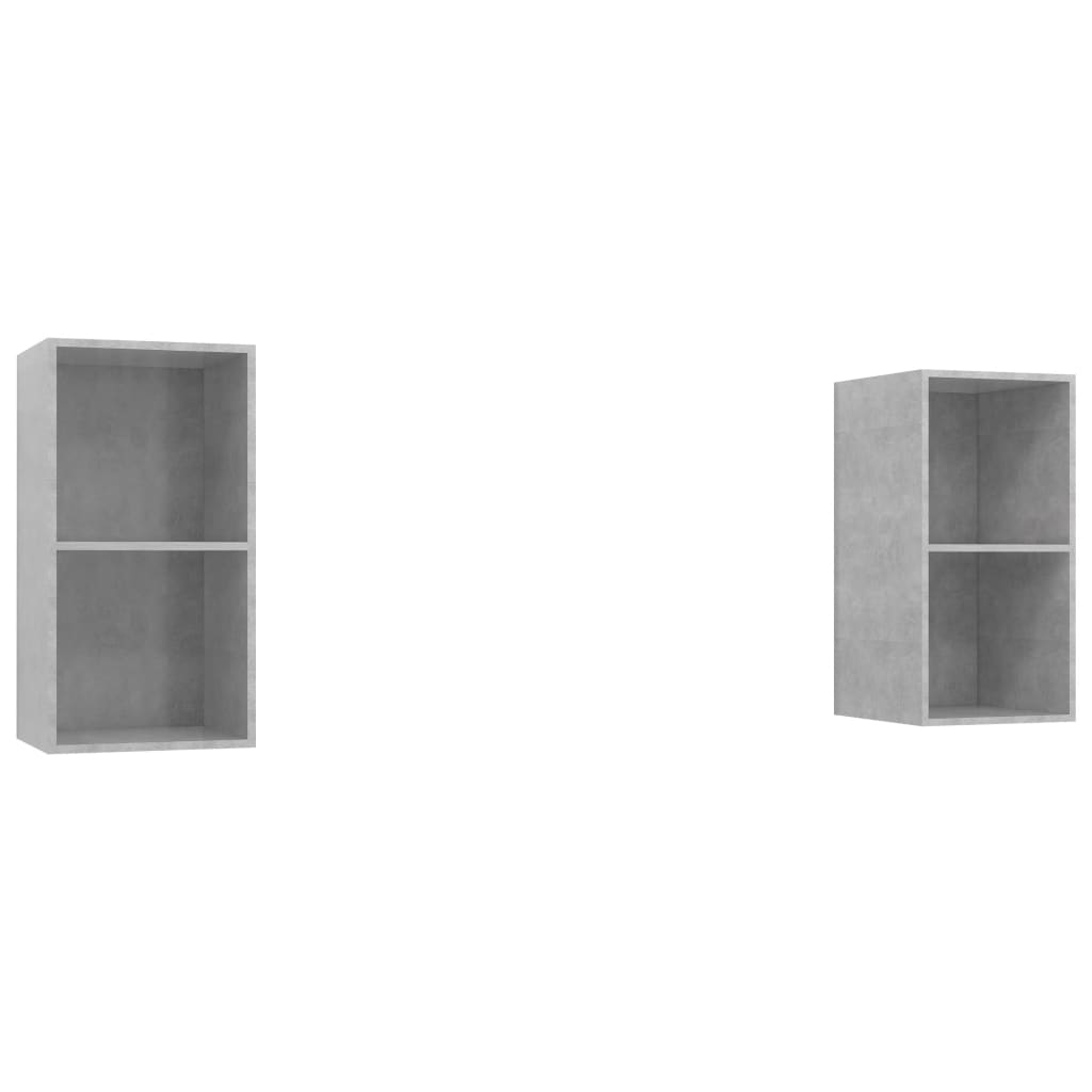 Meubles TV muraux 2 pcs Gris béton Bois d'ingénierie - XIOS