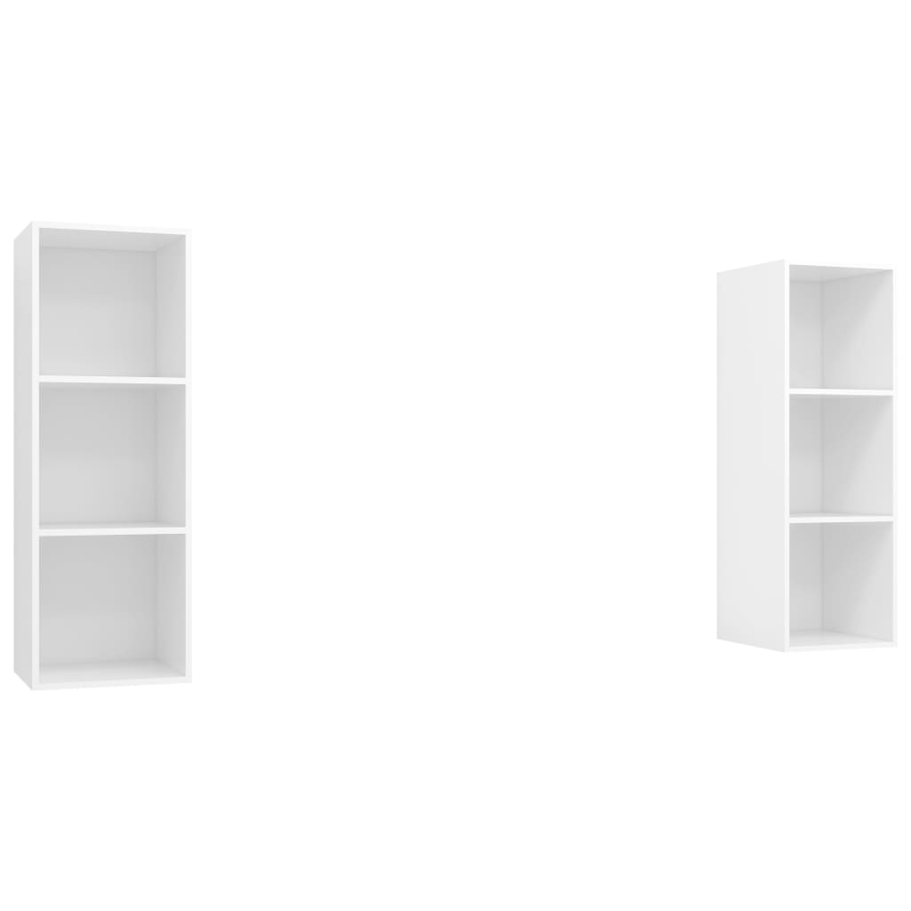 Meubles TV muraux 2 pcs Blanc Bois d'ingénierie Meubles TV vidaXL