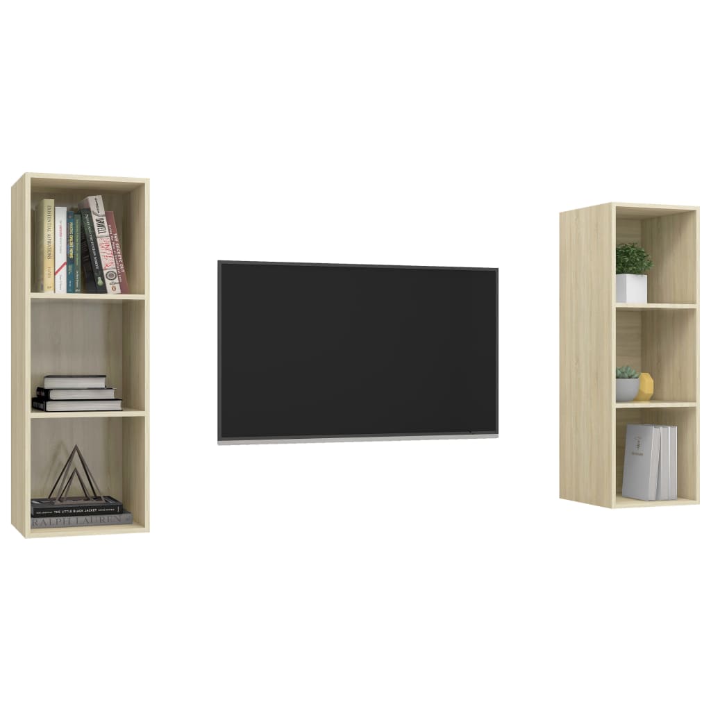 Meubles TV muraux 2 pcs Chêne sonoma Bois d'ingénierie - XIOS