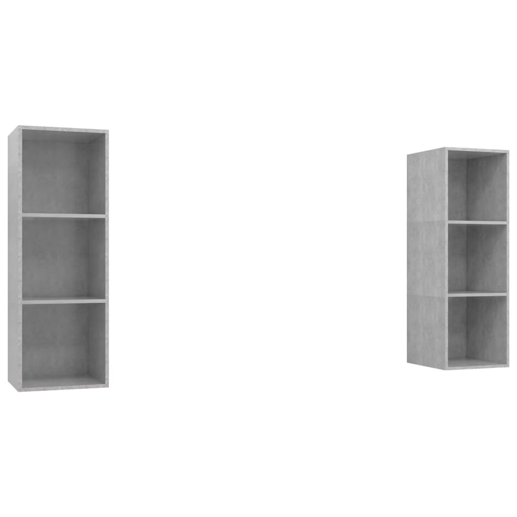 Meubles TV muraux 2 pcs Gris béton Bois d'ingénierie Meubles TV vidaXL