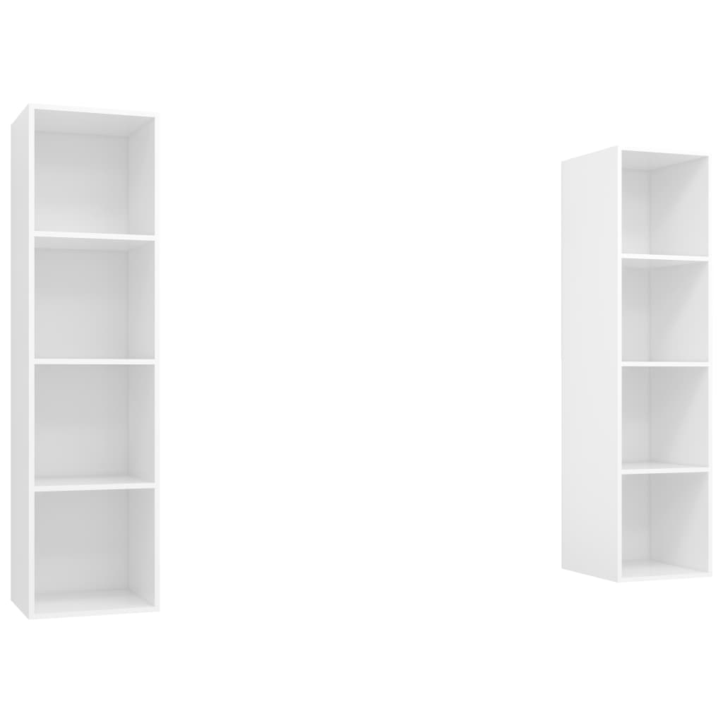 Meubles TV muraux 2 pcs Blanc Bois d'ingénierie - XIOS