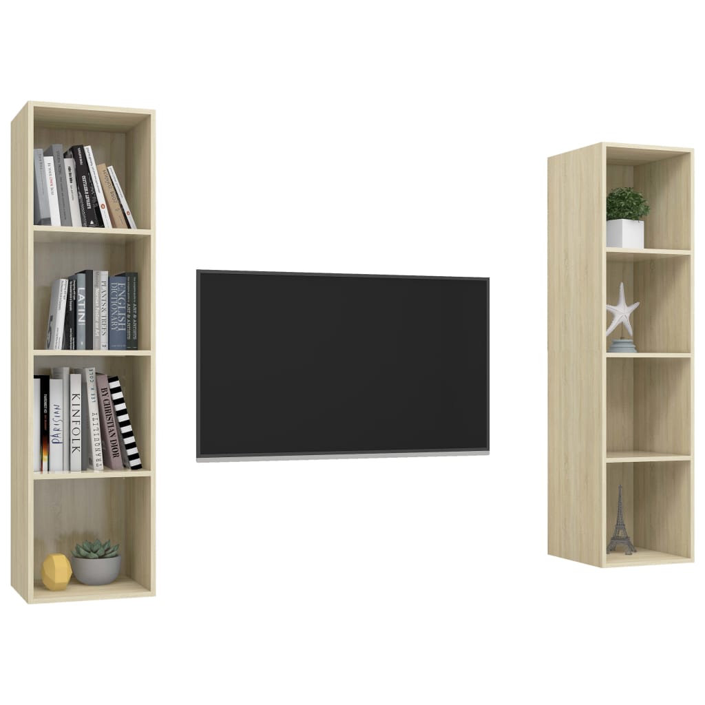 Meubles TV muraux 2 pcs Chêne sonoma Bois d'ingénierie - XIOS