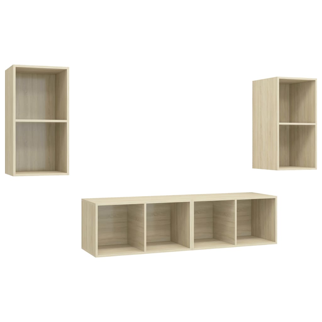 Meubles TV muraux 4 pcs Chêne sonoma Bois d'ingénierie - XIOS