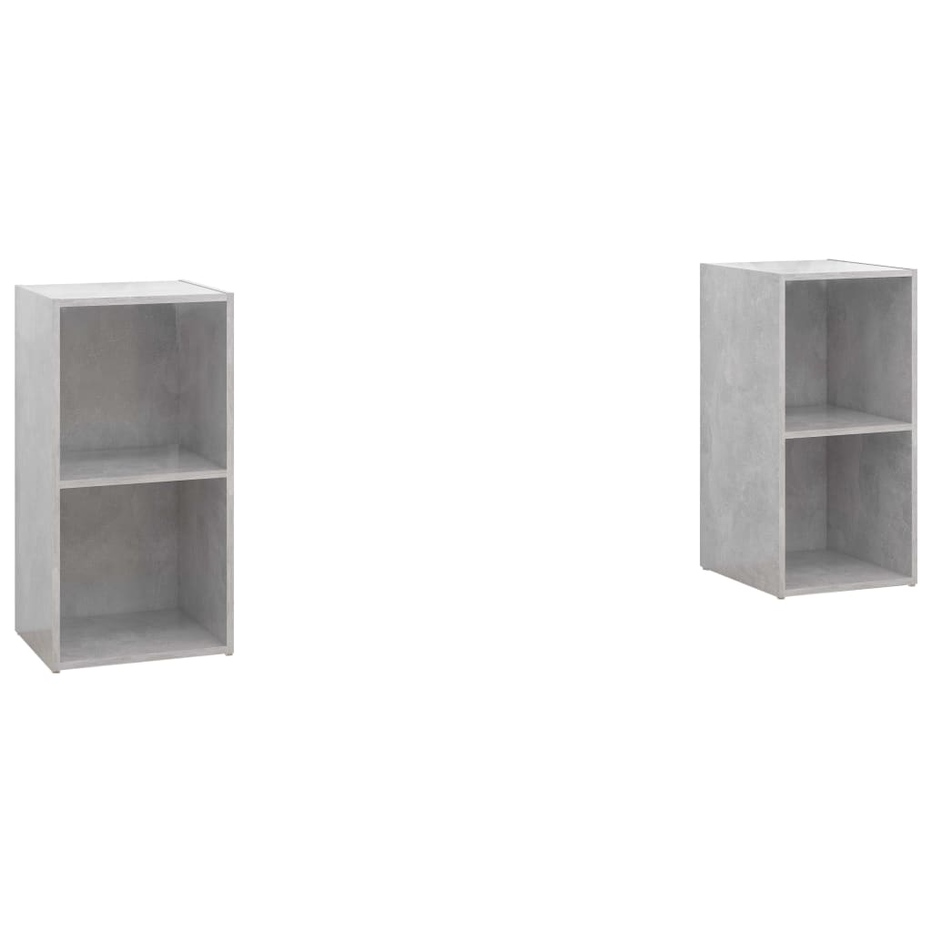 Meubles TV 2 pcs Gris béton 72x35x36,5 cm Bois d'ingénierie - XIOS