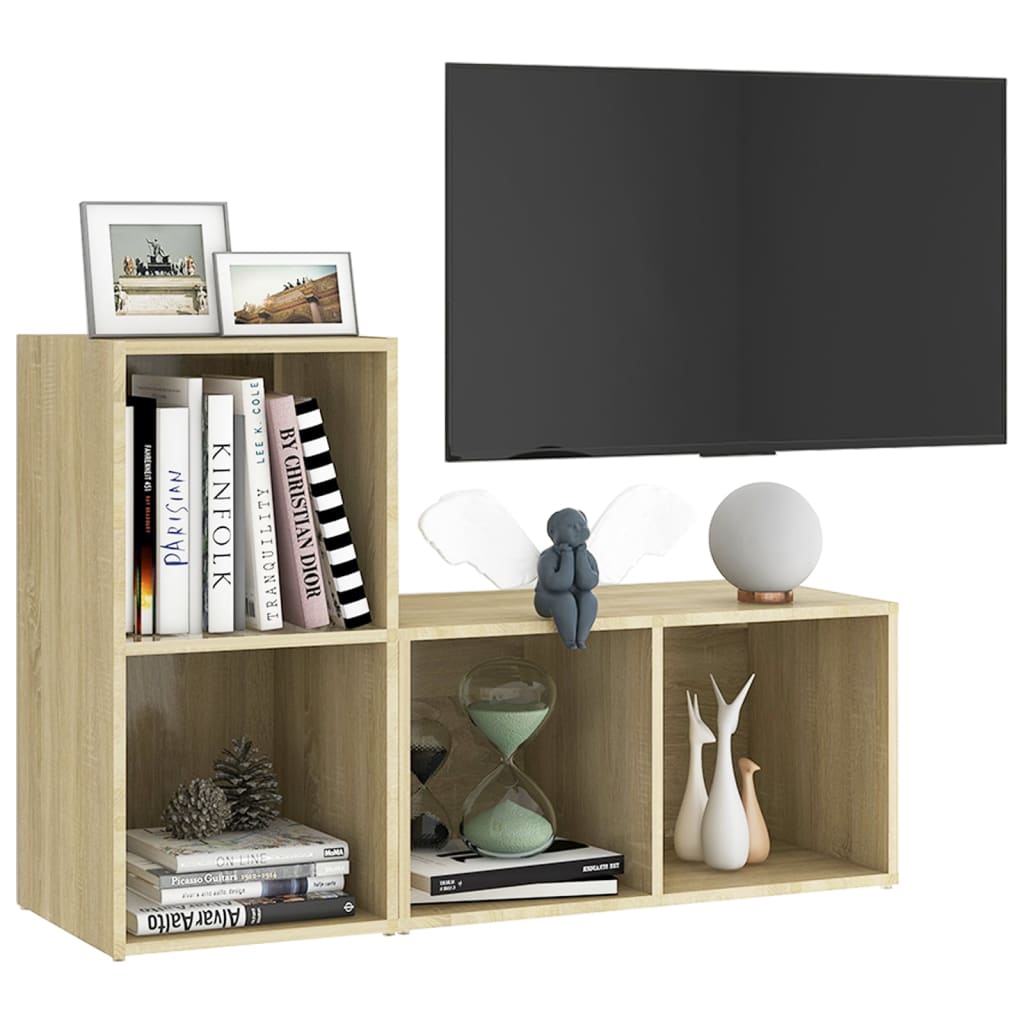 Meubles TV 2 pcs Chêne sonoma 72x35x36,5 cm Bois d'ingénierie - XIOS