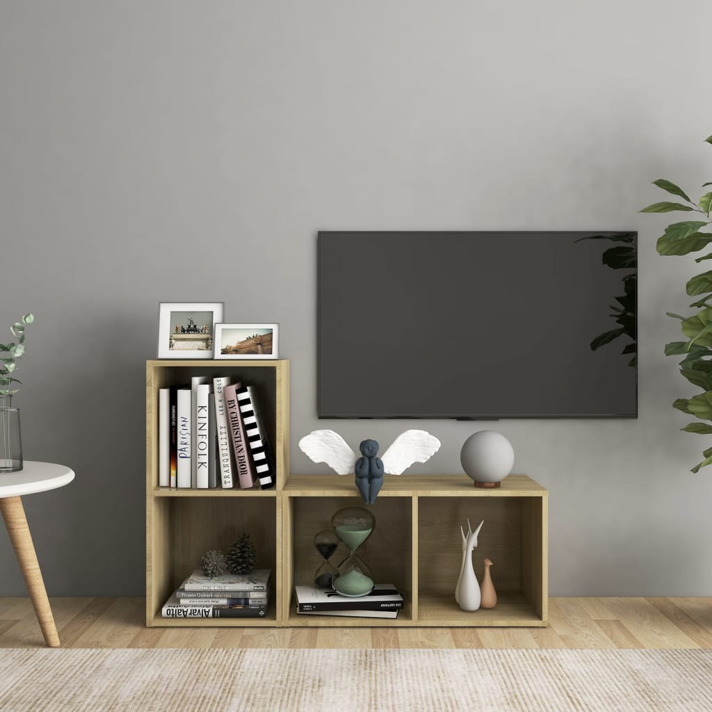 Meubles TV 2 pcs Chêne sonoma 72x35x36,5 cm Bois d'ingénierie - XIOS
