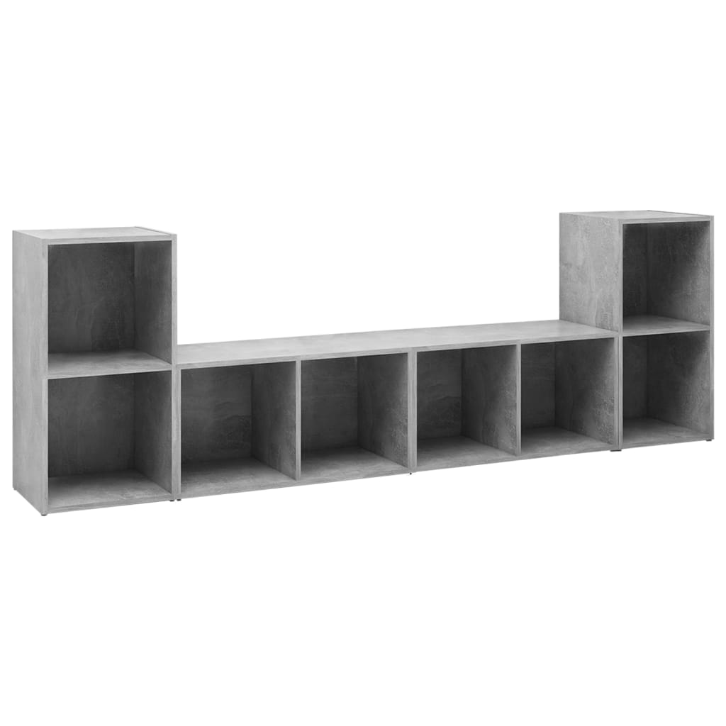 Meubles TV 4 pcs Gris béton 72x35x36,5 cm Bois d'ingénierie - XIOS