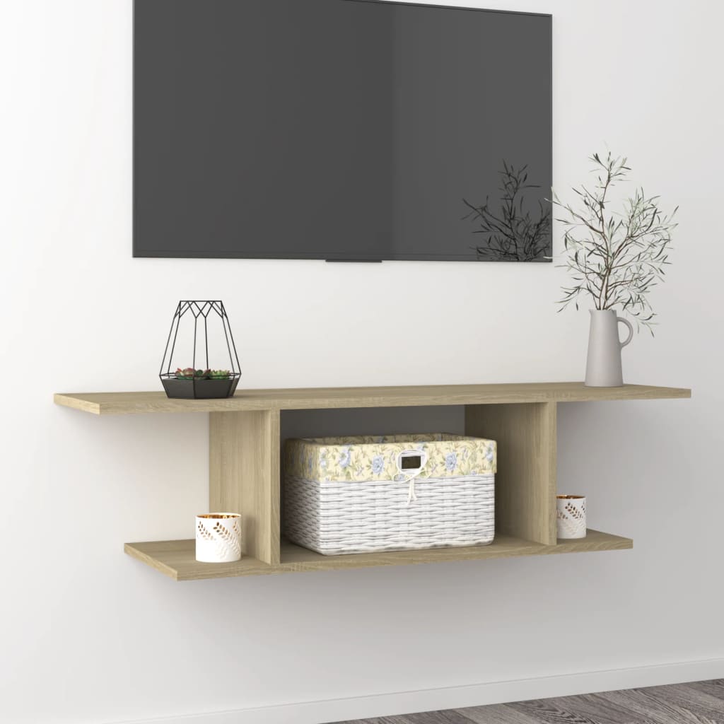 Meuble TV mural Chêne sonoma 103x30x26,5 cm - XIOS