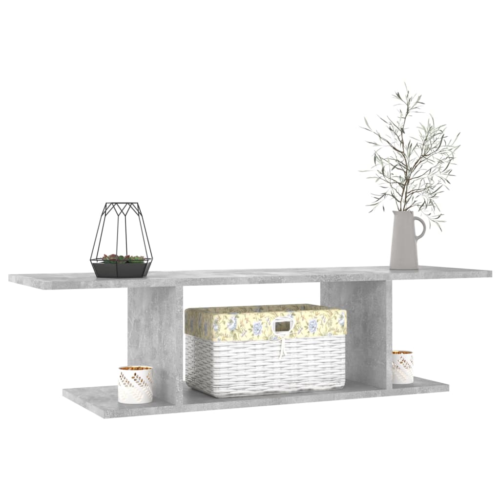 Meuble TV mural Gris béton 103x30x26,5 cm - XIOS