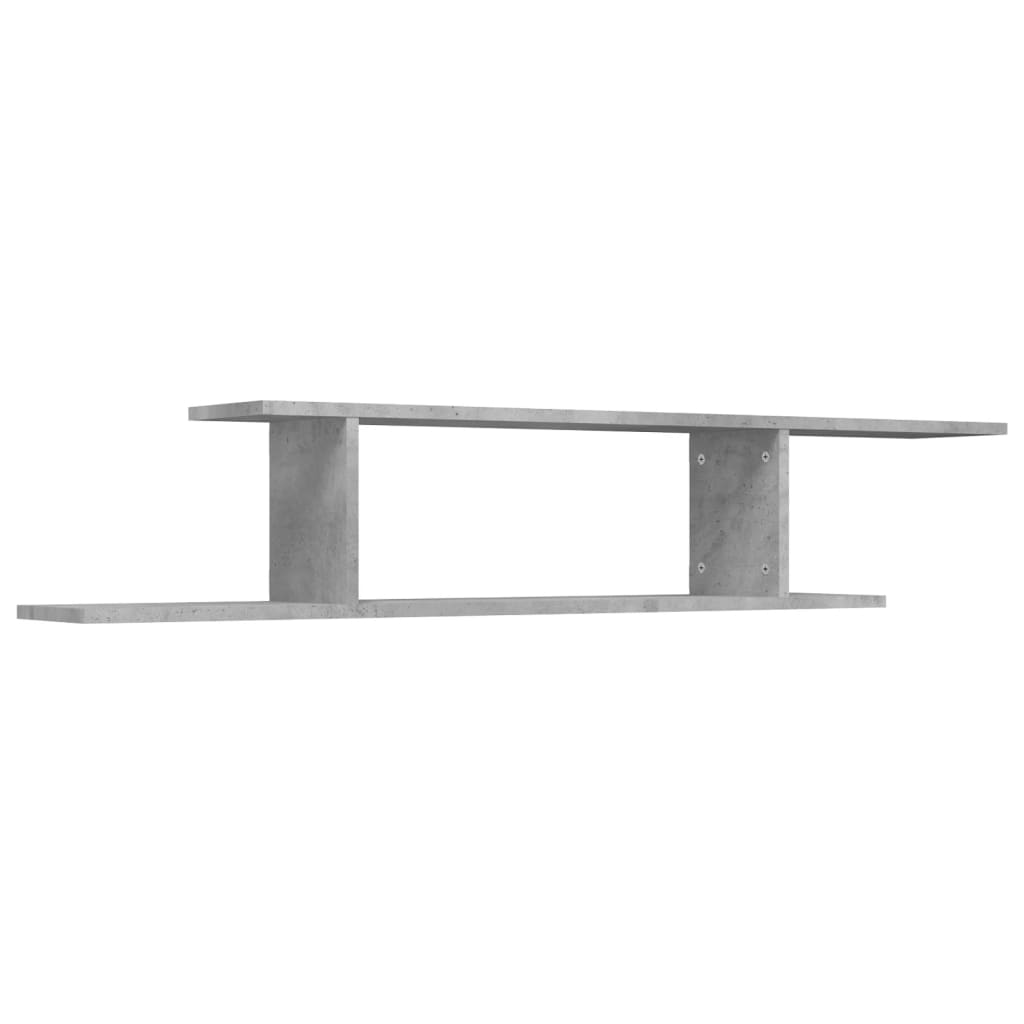 Étagère TV murale Gris béton 125x18x23 cm Bois d’ingénierie - XIOS