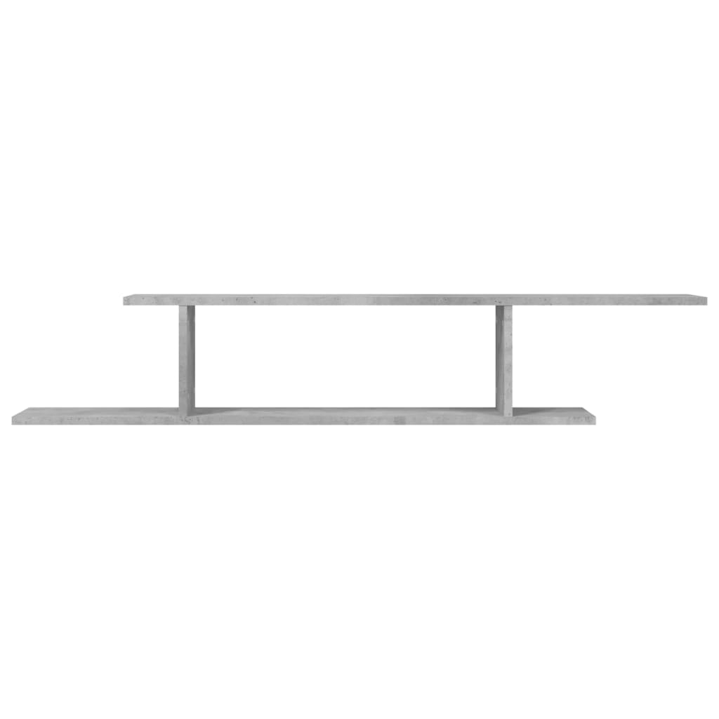 Étagère TV murale Gris béton 125x18x23 cm Bois d’ingénierie - XIOS