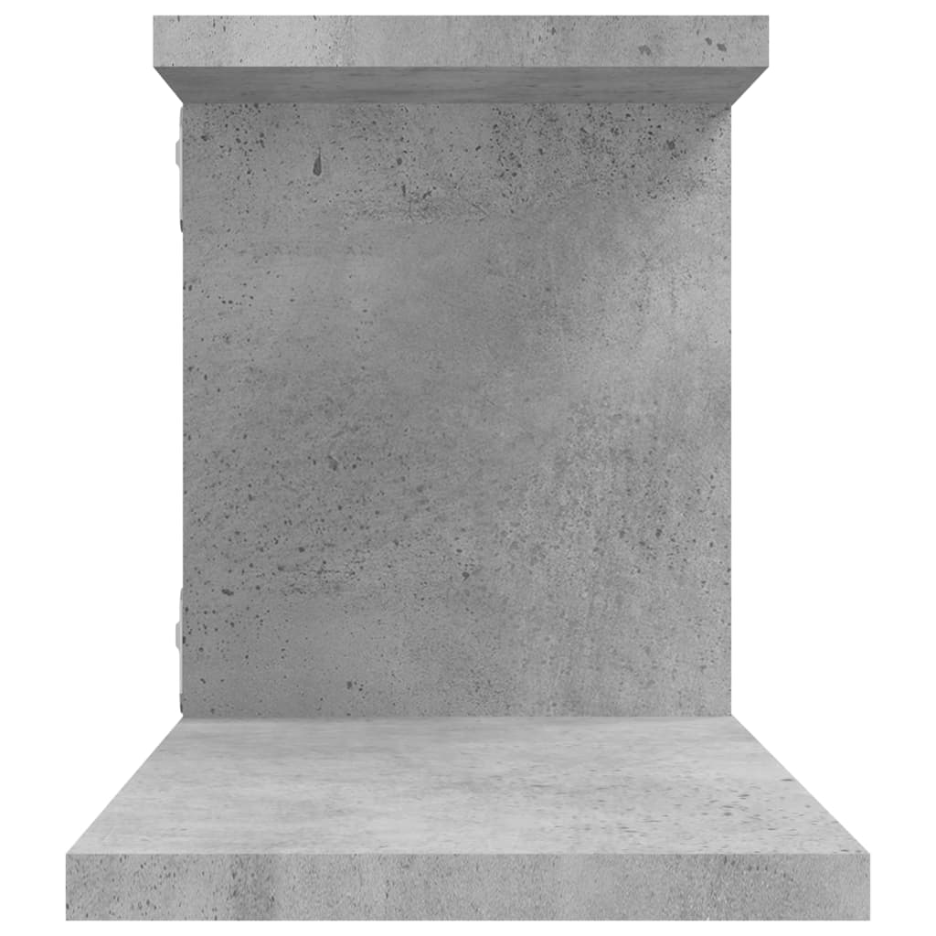 Étagère TV murale Gris béton 125x18x23 cm Bois d’ingénierie - XIOS