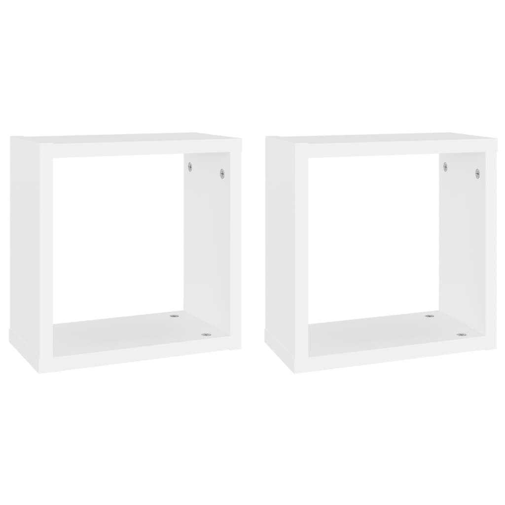 Étagères cube murales 2 pcs Blanc 30x15x30 cm - XIOS
