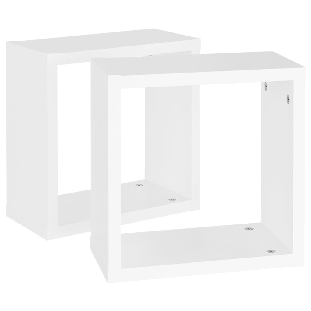 Étagères cube murales 2 pcs Blanc 30x15x30 cm - XIOS