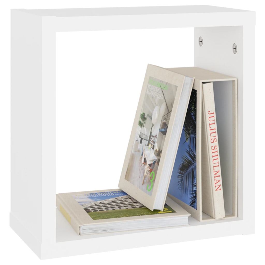 Étagères cube murales 2 pcs Blanc 30x15x30 cm - XIOS