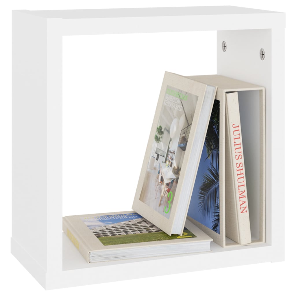 Étagères cube murales 4 pcs blanc 30x15x30 cm - XIOS