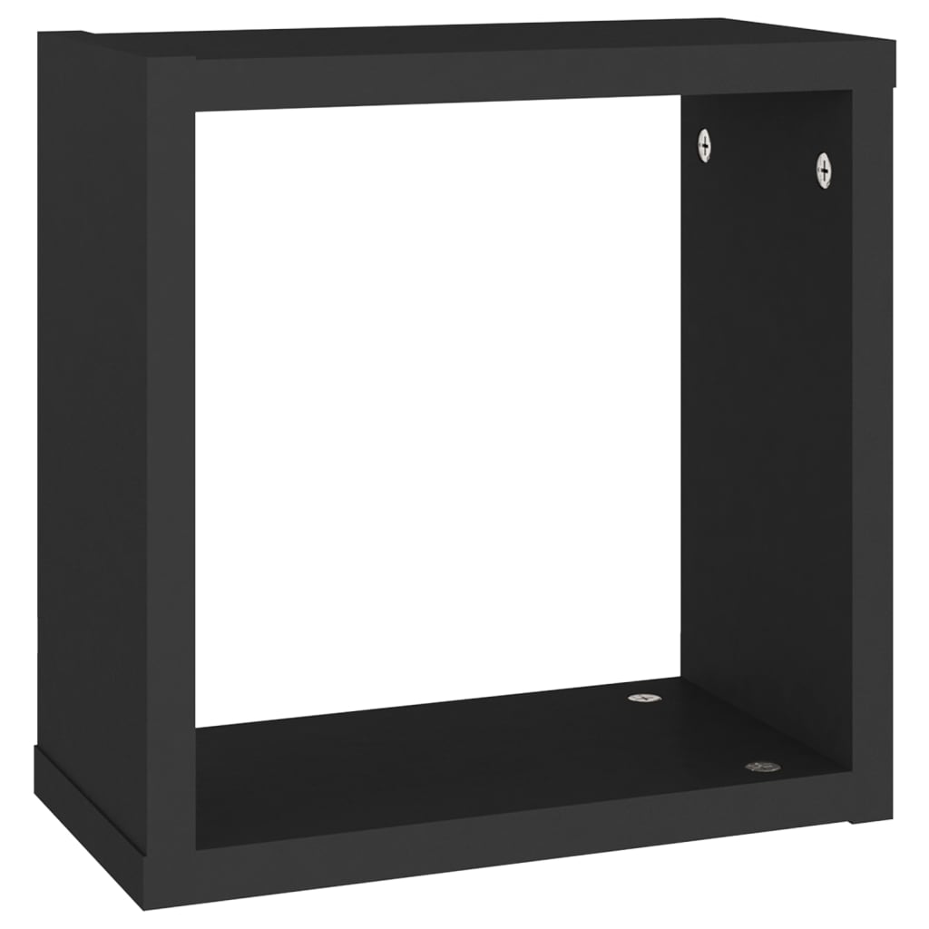 Étagères cube murales 6 pcs noir 30x15x30 cm - XIOS