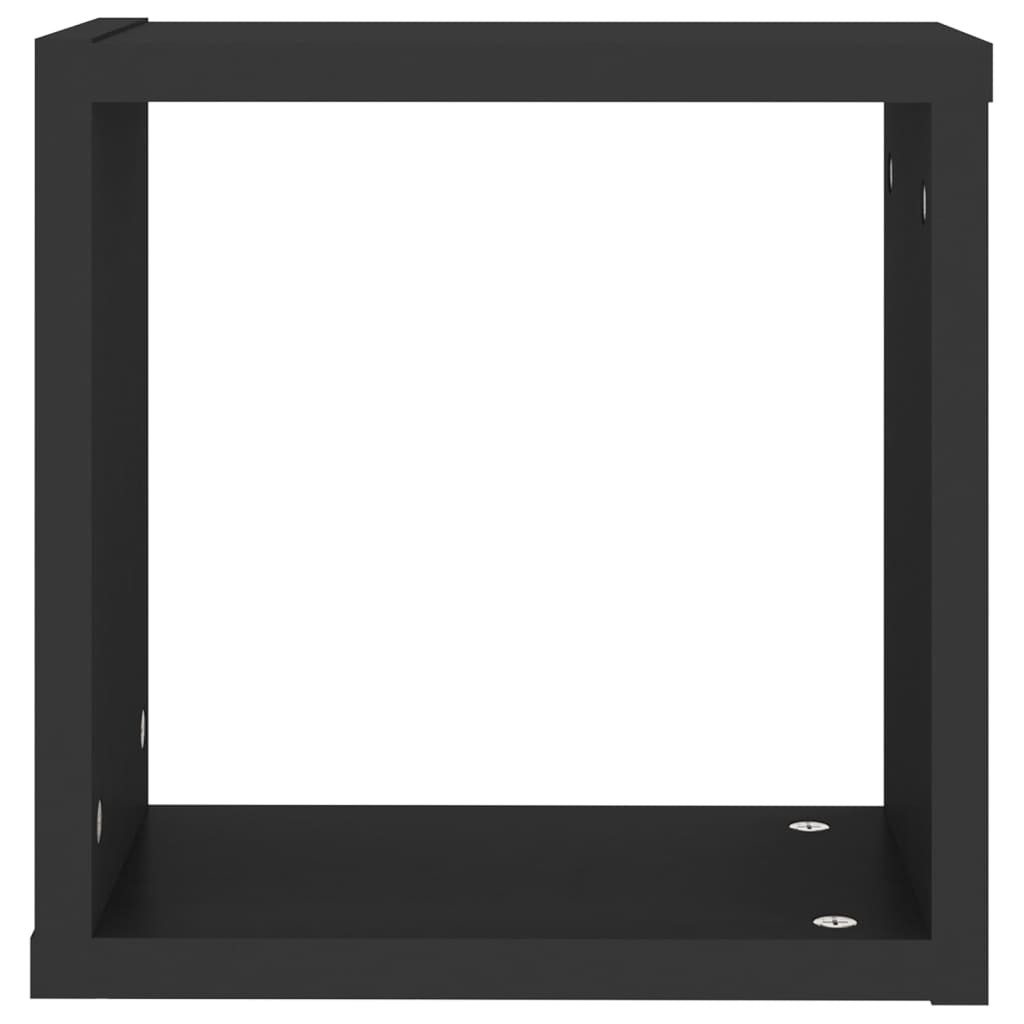Étagères cube murales 6 pcs noir 30x15x30 cm - XIOS
