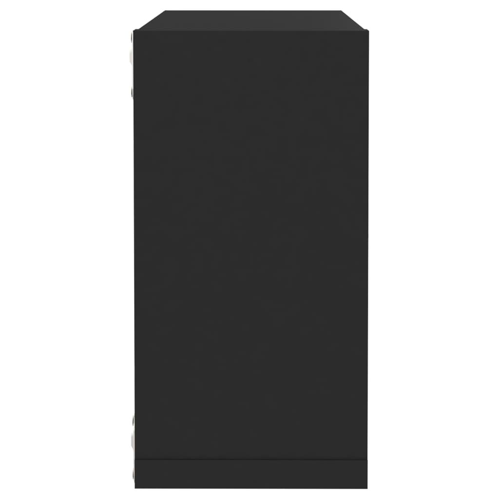 Étagères cube murales 6 pcs noir 30x15x30 cm - XIOS