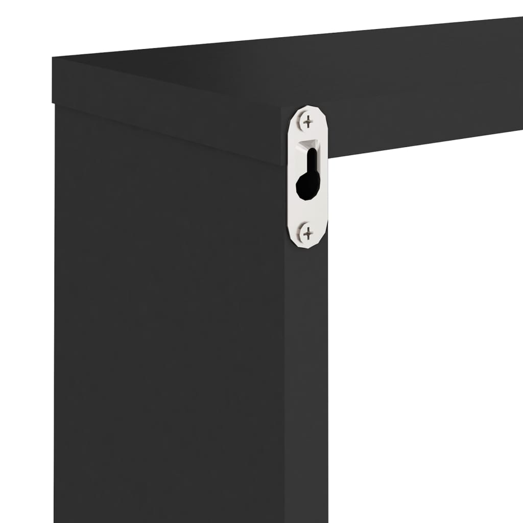 Étagères cube murales 6 pcs noir 30x15x30 cm - XIOS