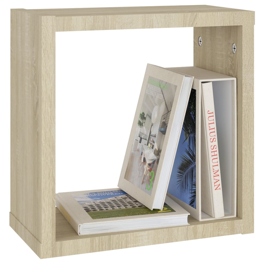 Étagères cube murales 6 pcs Chêne sonoma 30x15x30 cm - XIOS