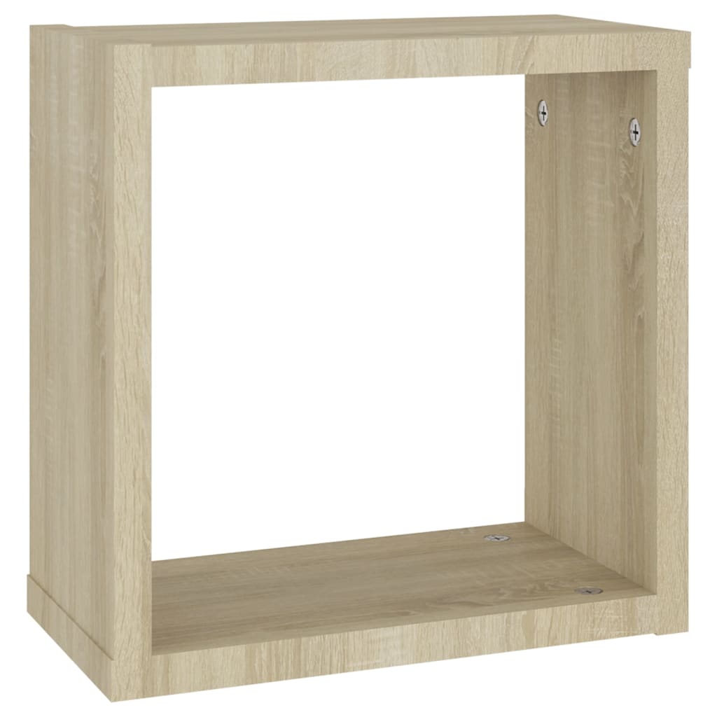 Étagères cube murales 6 pcs Chêne sonoma 30x15x30 cm - XIOS